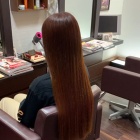 エクストラロングヘア＋ローズピンクカラーの画像