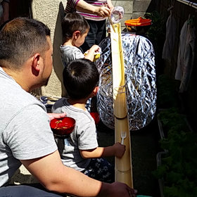 おうちで流しソーメン！の画像