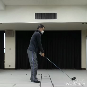 寒いから室内練習の画像