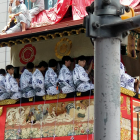 祇園祭　昨日の函谷鉾の曳き初めですの画像
