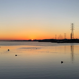 冬至の朝陽の画像