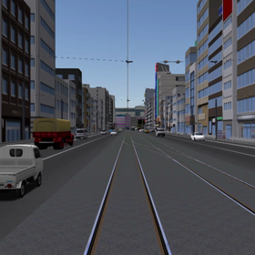 路面電車の画像