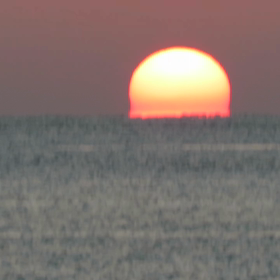 那覇の夕日の画像