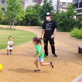 修行中のパパの画像