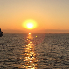 有明海の日の出の画像