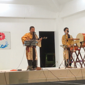 リゾートホテル久米アイランドのプールサイドディナーブッフェ&シアターライブ 民謡の画像