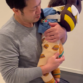 夫が帰宅して我が家の様子の画像