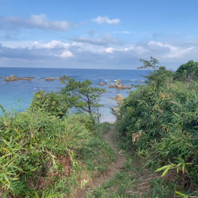 宿から歩いてすぐのプライベートビーチへの画像