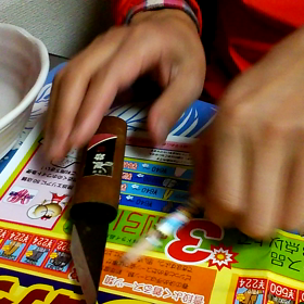 手の訓練。鉛筆削りの巻きの画像