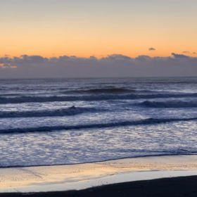 2月28日千葉北、東浪見の朝の波の画像