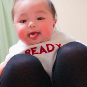 息子で筋トレの画像