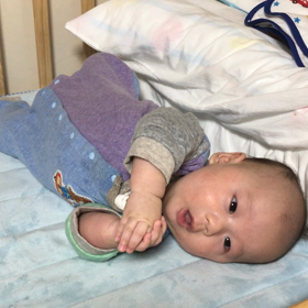 生後3ヶ月半★寝返り出来ましたの画像
