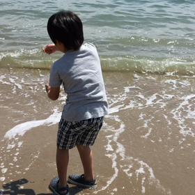 予想外の海〜スマホ水没〜の画像