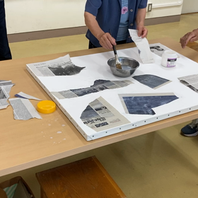 コラージュの技法。実践2の画像