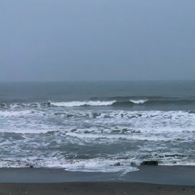 1月11日千葉北、東浪見の朝の波の画像