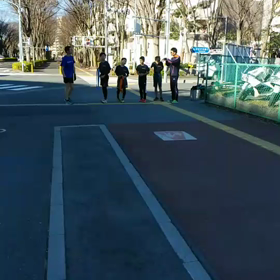 男子ロード練習 スタート地点の画像