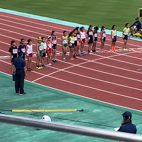 4年女子800mタイムレース決勝①の画像