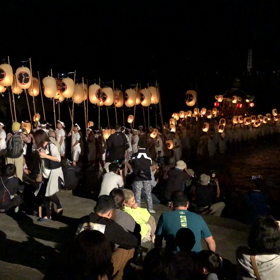 白河提灯祭り 神社御輿の隊列です！の画像