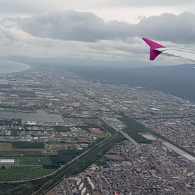 成田〜新千歳空港　空の旅の画像