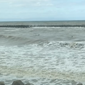 今日の波乗りラウンド2の自撮り、、オイラの画像