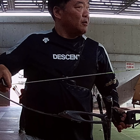 アーチェリー練習の画像