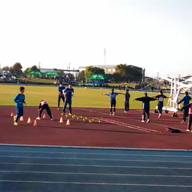 越谷カップ100m女子アップ⑤の画像