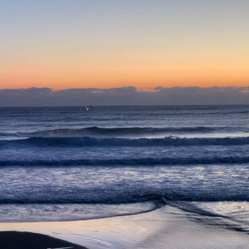 1月14日千葉北、東浪見の朝の波の画像