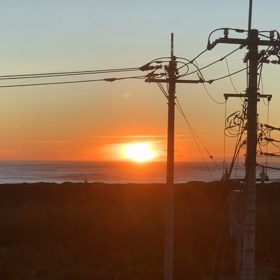10月13日千葉北、東浪見の朝の波の画像