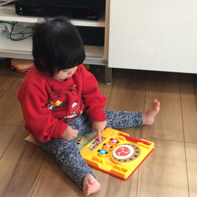 癒される１歳次女の動きの画像