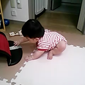 ズリバイ→もうすぐハイハイ？(6m15d)の画像