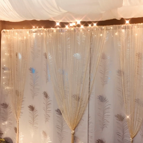 サロンのライトを可愛く飾り付けしました！の画像