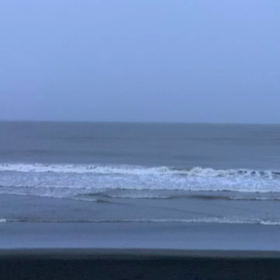 8月14日千葉北、東浪見の朝の波の画像