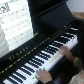 ピアノの練習の画像