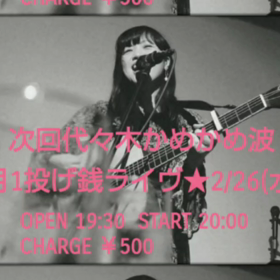 次回の代々木かめかめ波投げ銭ライヴは2/26！の画像