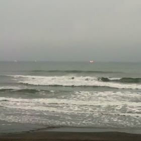 1月20日千葉北、東浪見の朝の波の画像