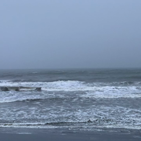 10月15日千葉北、東浪見の朝の波の画像