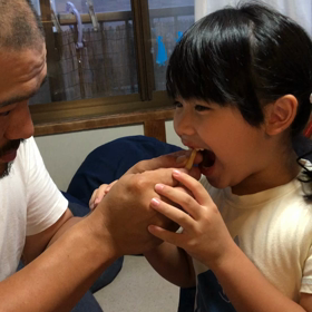 ポテトで歯を‼️の画像