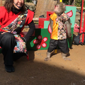 北野天満宮 猿廻しの画像