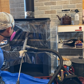 壁出し煙突クリーニング動画の画像