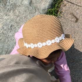 水を怖がる娘の画像