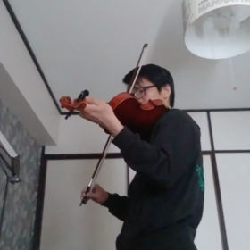 バイオリンレッスンの課題　つりがね草　練習動画の画像