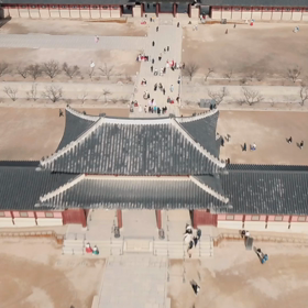 景福宮(キョンボックン)の上空からの画像