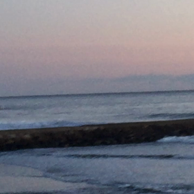 1月3日千葉北、東浪見の朝の波の画像