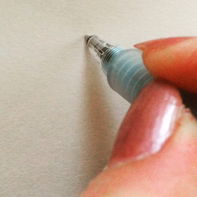 ペン字、歪むの画像