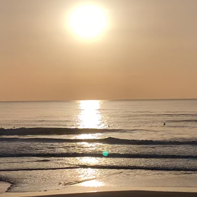 4月19日千葉北、東浪見の朝の波の画像
