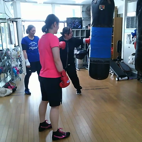 プロボクサーが指導の画像