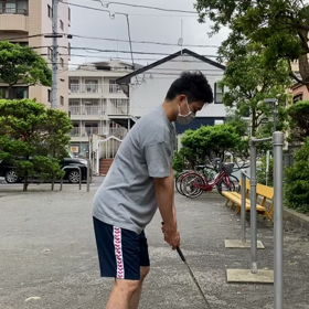 ゴルフ素振り　7月16日の画像