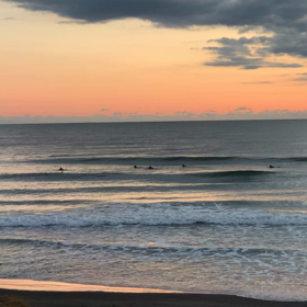 2月1日千葉北、東浪見の朝の波の画像