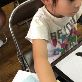 みゆちゃんのお習字の画像