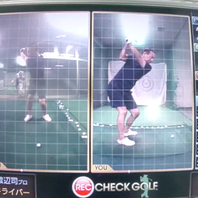 目指すスイングには程遠い( ﾉД`)ｼｸｼｸ…の画像